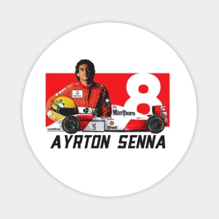 Ayrton Senna 8 Magnet